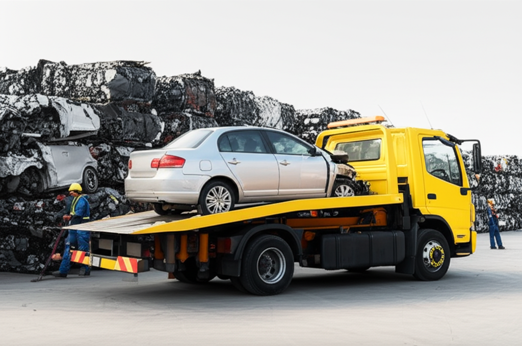 Auto recycling faciliteit in Rotterdam